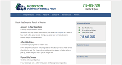 Desktop Screenshot of dumpsterrentalhoustontx.org